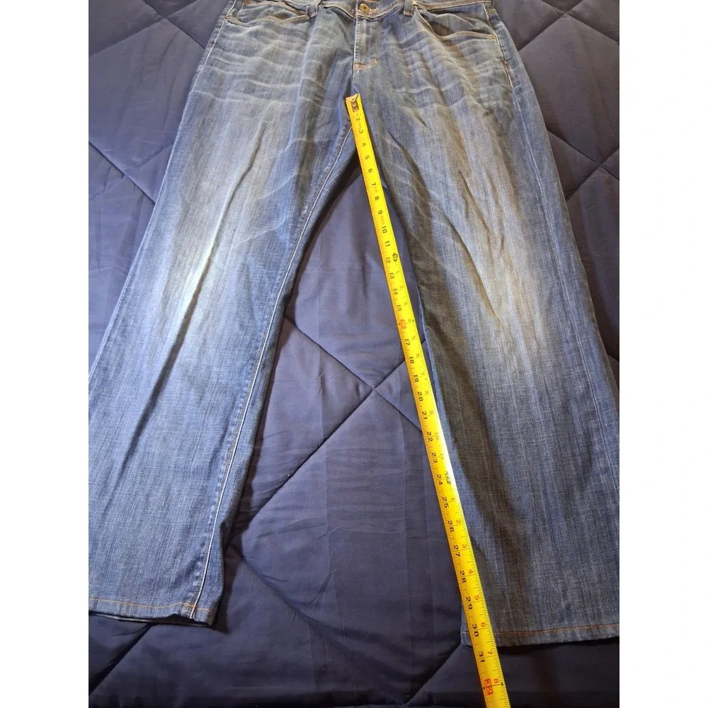 Hudson Mens Blue Straight Leg Denim Jeans Made in USA Size 38